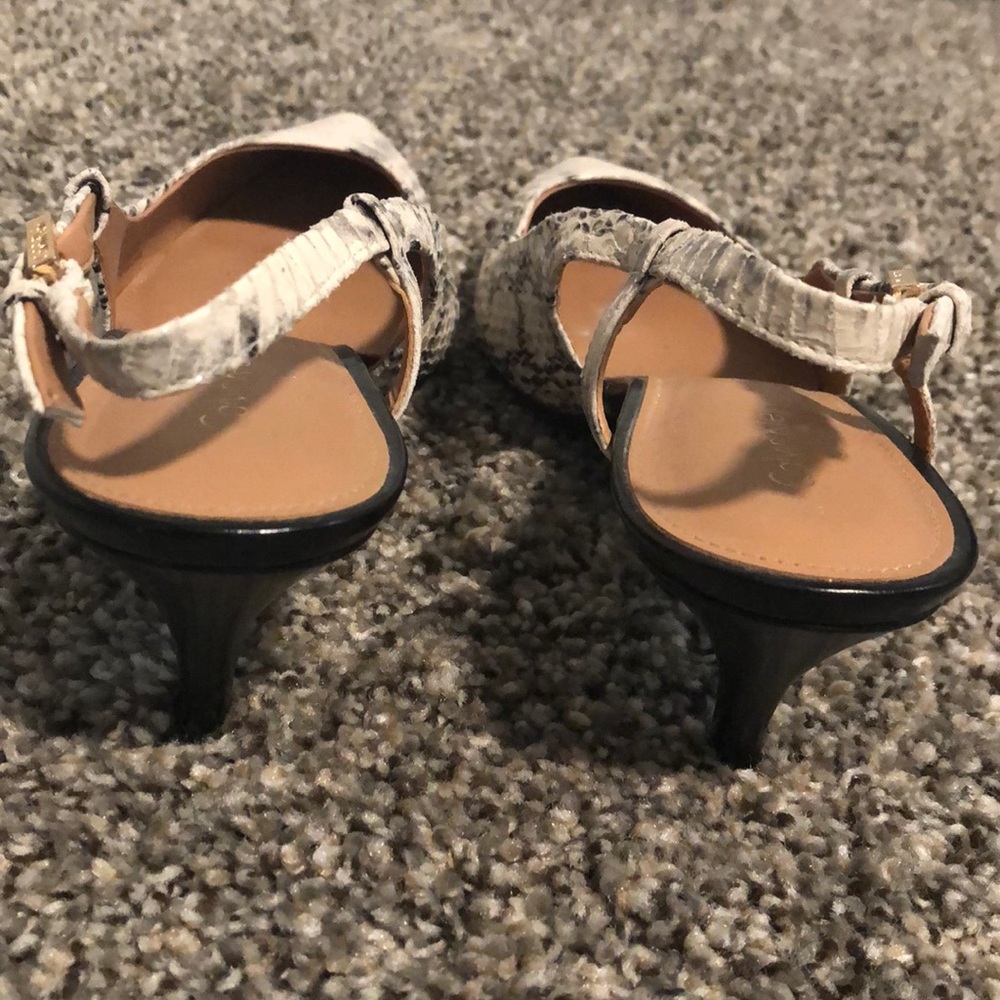 Calvin Klein Snake Print Sling Back Pointed Heels - image 3